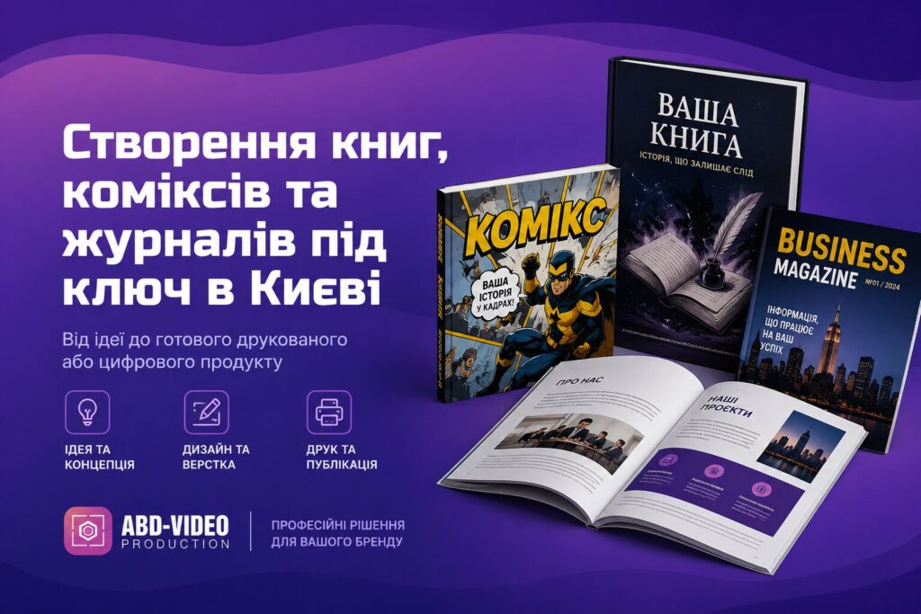 Створення книг, коміксів та журналів під ключ в Києві від ABD-video