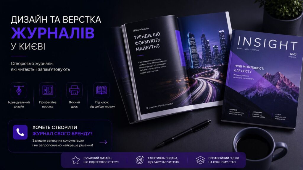 Дизайн та верстка журналів у Києві – створення корпоративних журналів під ключ