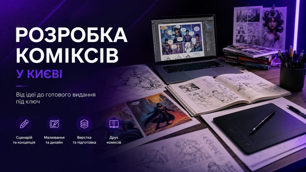 Розробка коміксів у Києві – створення, малювання та друк коміксів під ключ