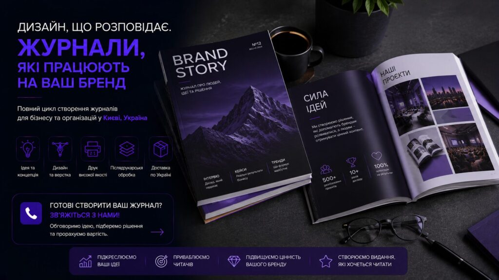 Створення корпоративних журналів у Києві – дизайн та верстка друкованих видань для бізнесу