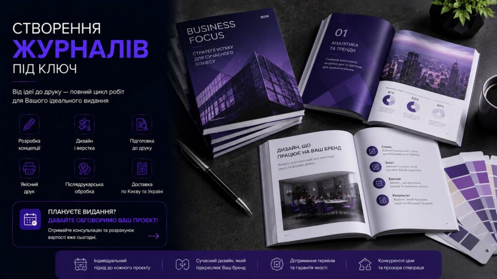 Створення журналів під ключ – дизайн та верстка журналів у Києві для бізнесу