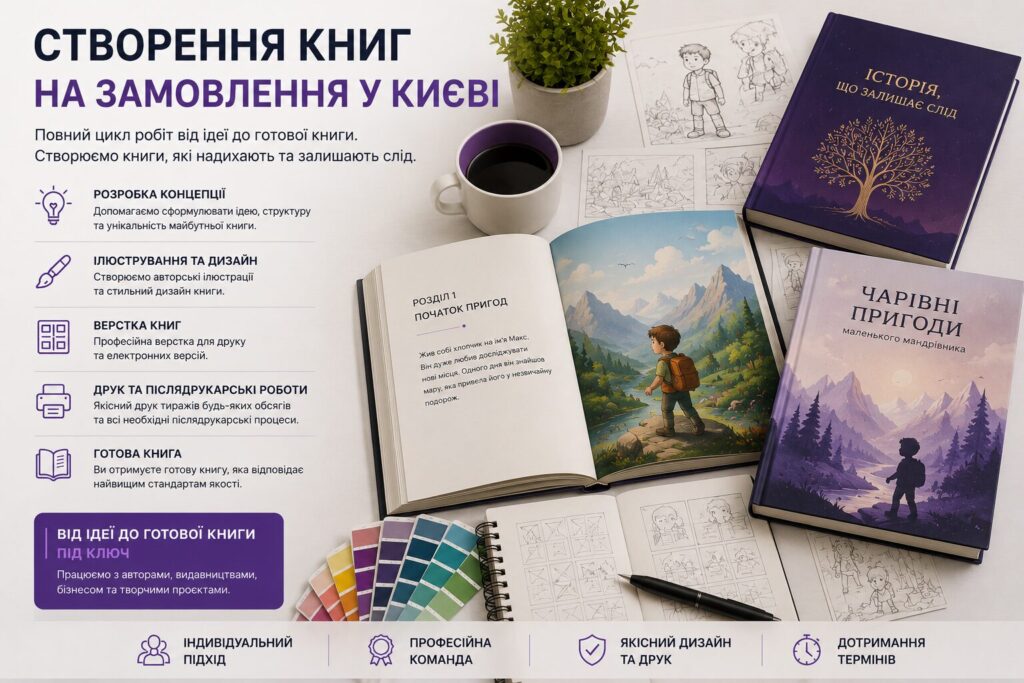 Створення книг на замовлення у Києві – розробка, дизайн та друк книг під ключ