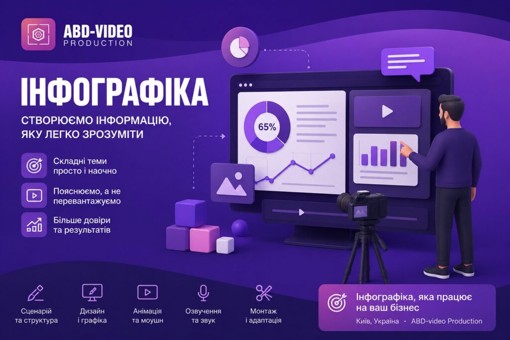 Створення відеоінфографіки Київ для бізнесу — ABD-video