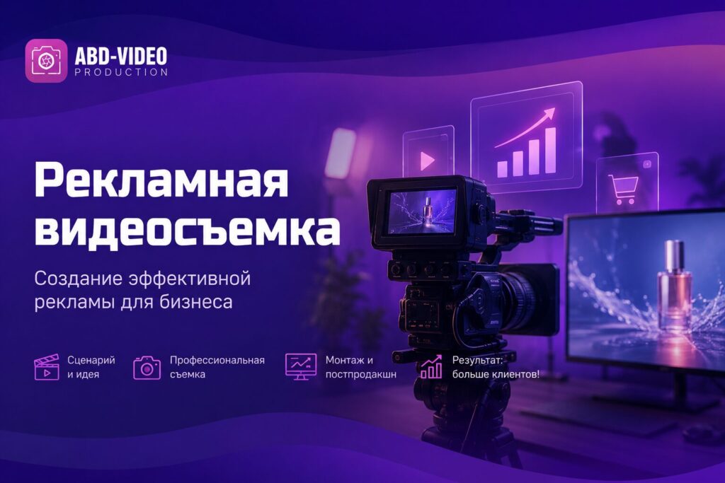 екламная видеосъемка для бизнеса — создание рекламных видеороликов ABD-video