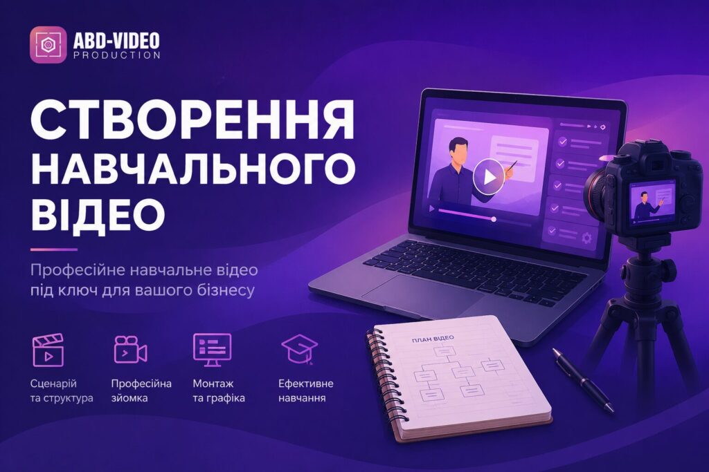 Створення навчального відео під ключ — професійний відеопродакшн ABD-video